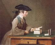 Jean Baptiste Simeon Chardin The House of Cards oil